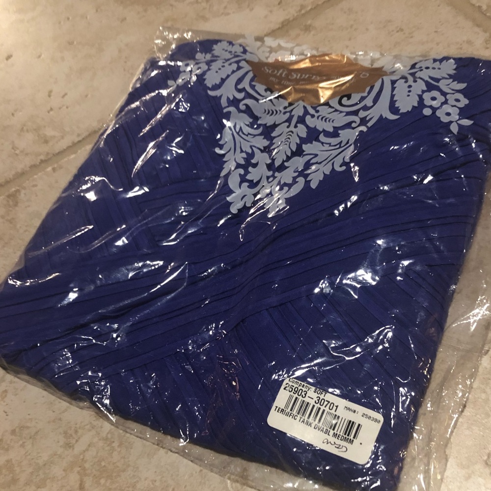 SOLD NEW Soft Surroundings Terrific Tank Blue Sz M